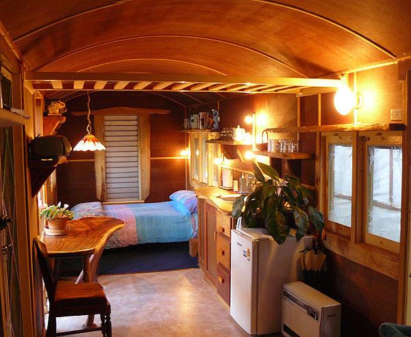 The Caboose interior - basic and beautiful