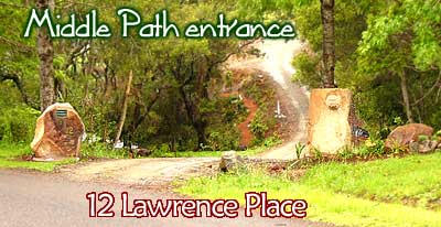 The Lawrence Place entrance to Middle Path