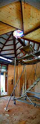 That scaffold again - the ceiling half complete