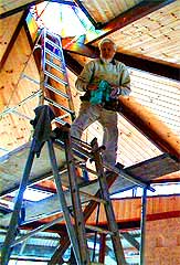 the final cleaning of the cupola prior to dismantling the scaffold