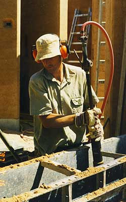 John ramming a lower layer 