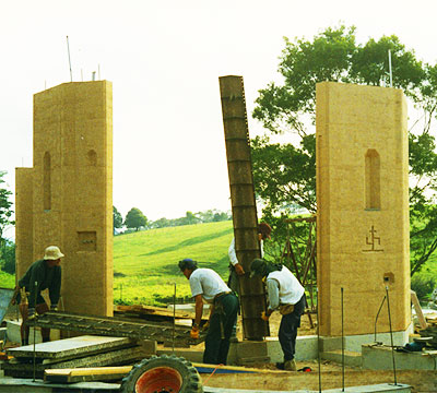 starting the form work for another section 