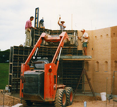 The bobcat delivering