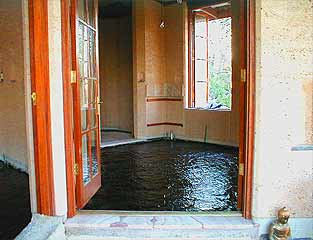 The bedroom floor