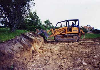 the pad being prepared (in 1994)