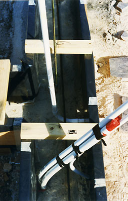 electrical conduits in the walls