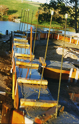 the outer dwarf walls poured