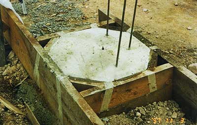 a pillars base - ready for the earth