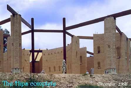 The Eastern Approach with completed hip rafters