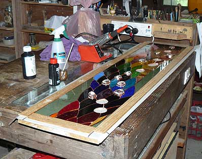 Ready for soldering - crystals in place to check the gaps are the right size and shape