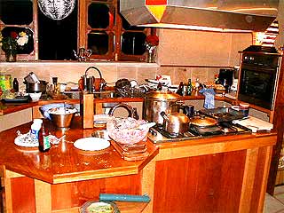 the kitchen towards the end