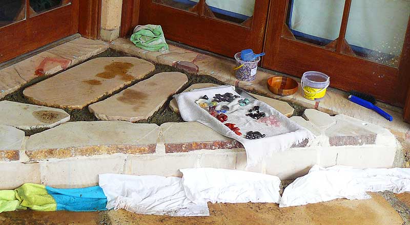 The steps being giving the gemstone treatment