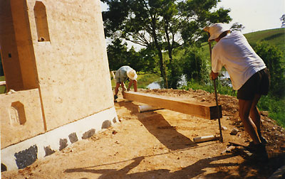 Getting the poles to the worksite