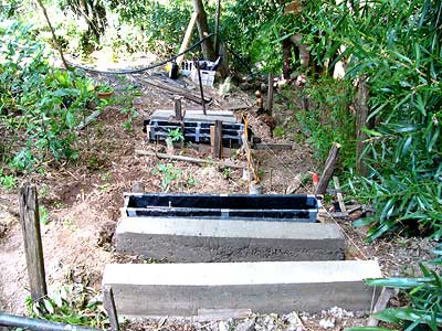 Some risers poured